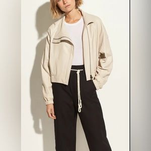 NWT $1250 Vince Asymmetrical Leather Jacket Coat